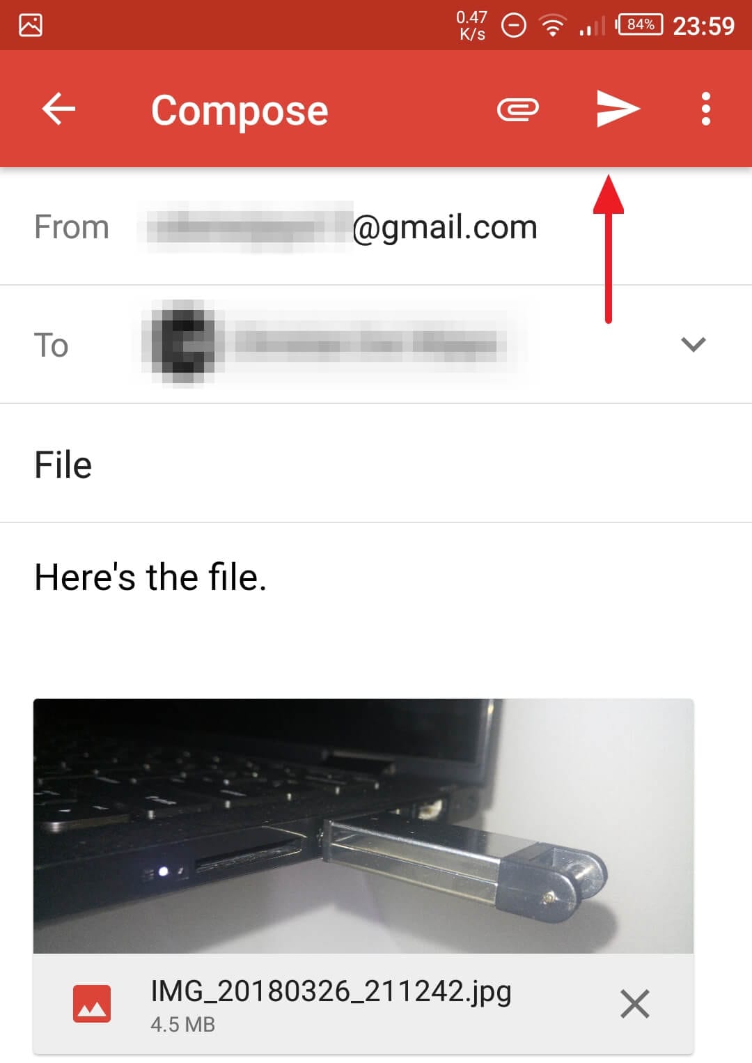 How to Attach File from USB to Email