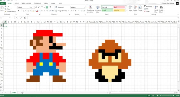 How to Make 8-bit Art Using Microsoft Excel