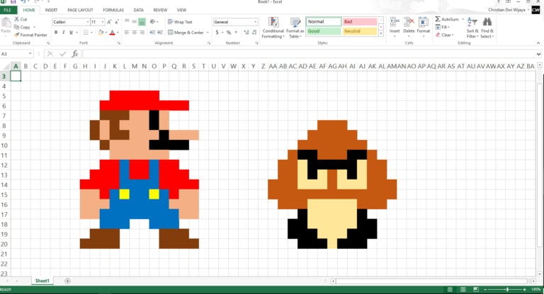 How Do I Make Pixel Art In Excel - Design Talk