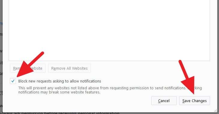 Web サイトが通知の表示を要求しないようにする方法