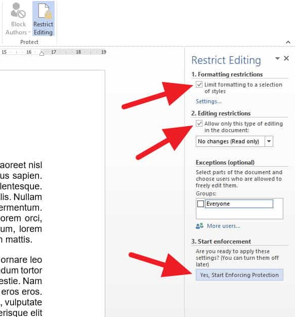 How To Set Microsoft Word Document To Read-Only (Protected)