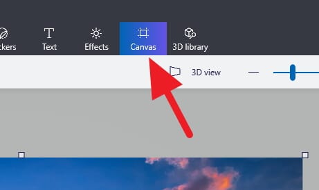Canvas menu - How to Resize Image in Paint 3D Easily 6
