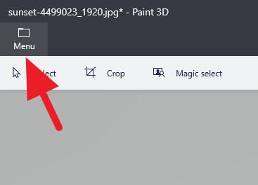 Menu - How to Resize Image in Paint 3D Easily 14