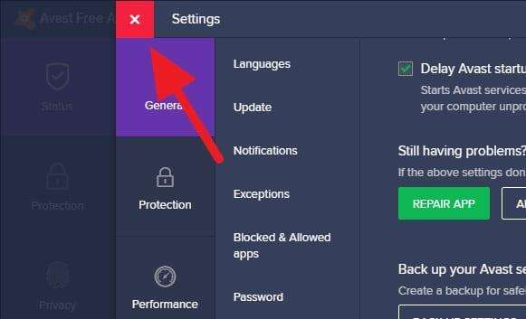 Close Avast - How to Stop Avast from Running at Startup on Windows 17