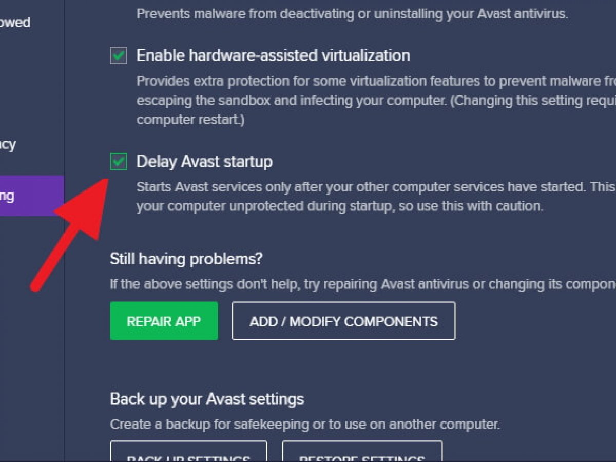 How To Prevent Avast Running At Startup On Windows