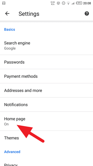 Home page menu Chrome - How to Hide Home Button on Google Chrome Android 9