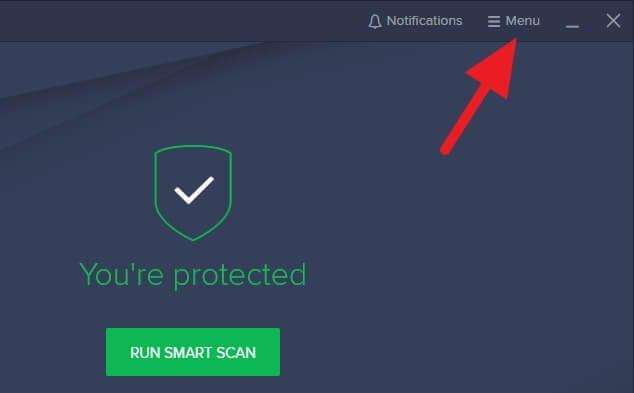 avast explorer scan menu not there