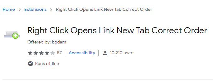 when i click on a link it opens a new tab