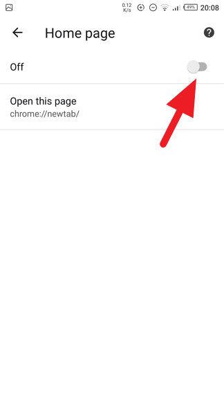 Turn off Home page - How to Hide Home Button on Google Chrome Android 11