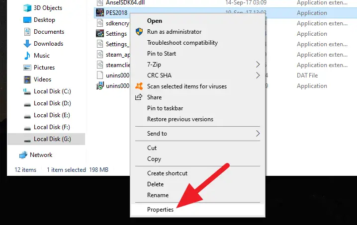 application properties - How to Disable a Program 'Run as Administrator' on Windows 10 7