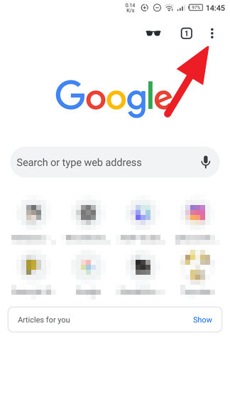 chrome menu icon