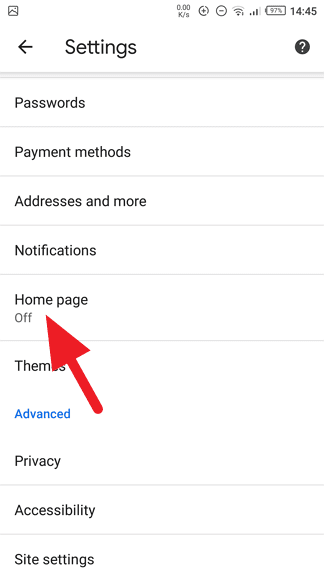 homepage chrome settings - How to Start Chrome Android Always Start with Blank Page 9