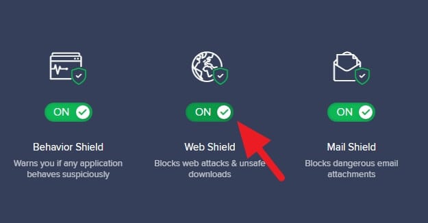 web shield - How to Stop Avast From Blocking Websites 11