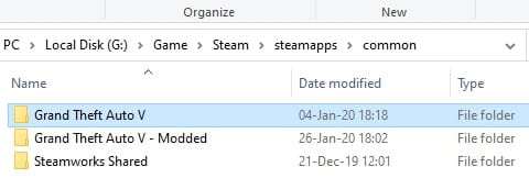 gta v folder without mods