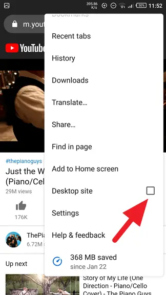 Desktop site - How to Listen to Music on Youtube Android in the Background 7