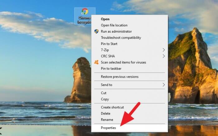 chrome properties - How to Create Chrome Incognito Mode Shortcut on Desktop 15