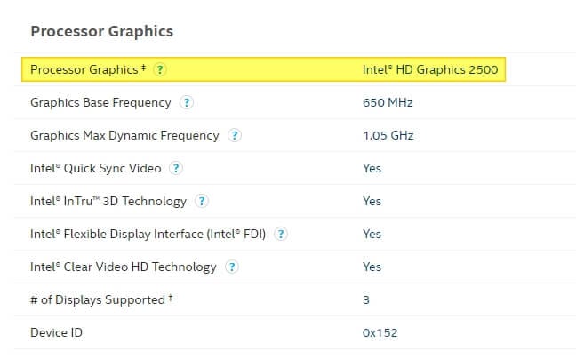 processor graphics - How to Check Intel HD Graphics Version 31
