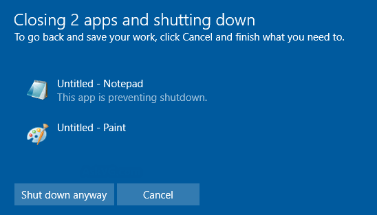 shutdown anyway - How to Always "Shutdown Anyway" on Windows 10 3