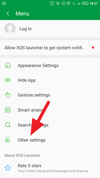 Other settings - Remove Application Recommendation Ads in Infinix XOS Launcher 7