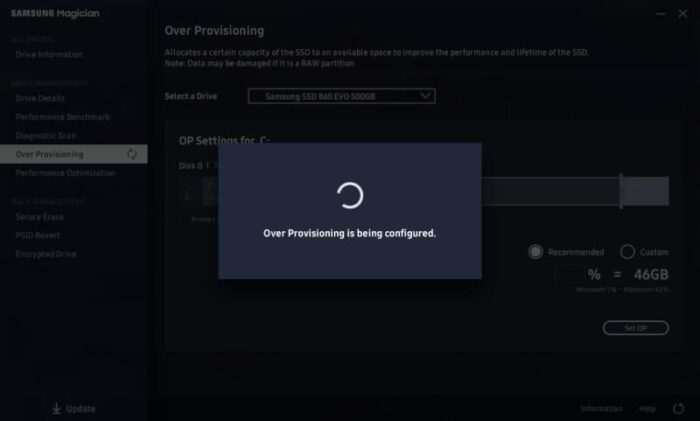 Over Provisioning is being configured - How to Enable Over Provisioning on Samsung SSD to Make it Last Longer 11