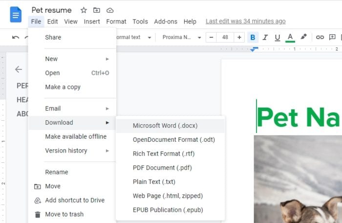 pdf to word - How to Convert PDF to Word Document with Google Docs 3