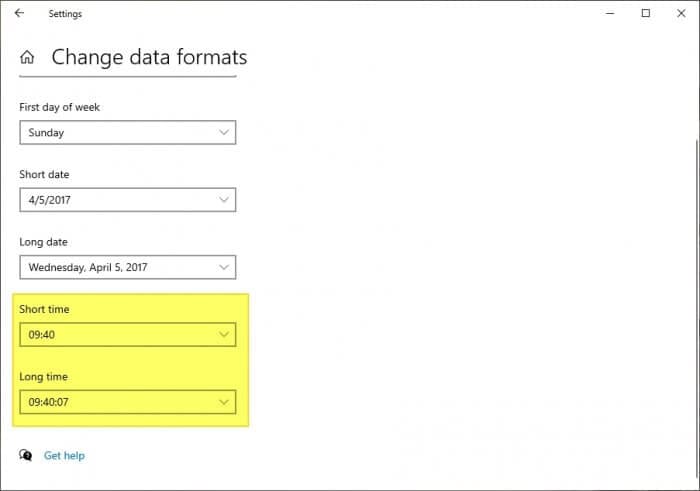 short time and long time - How to Switch Windows 10 Clock Format to 24-Hour 11