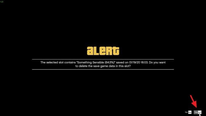 Confirm deletion - How to Delete Save Game Data on GTA V 11