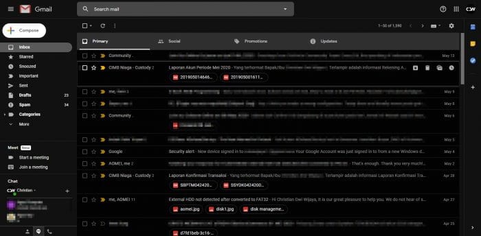 Gmail dark - How to Enable Dark Mode on Gmail Desktop Without Extension 3