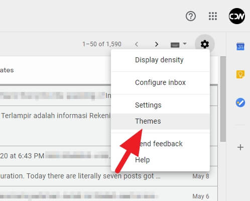 Settings Themes - How to Enable Dark Mode on Gmail Desktop Without Extension 7