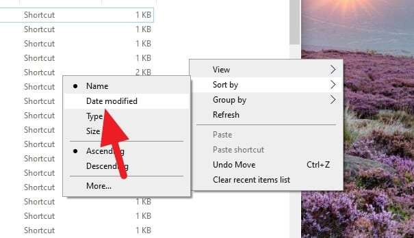Sort by date modified - 5 Methods to See Recently Opened Files on Windows 10 9