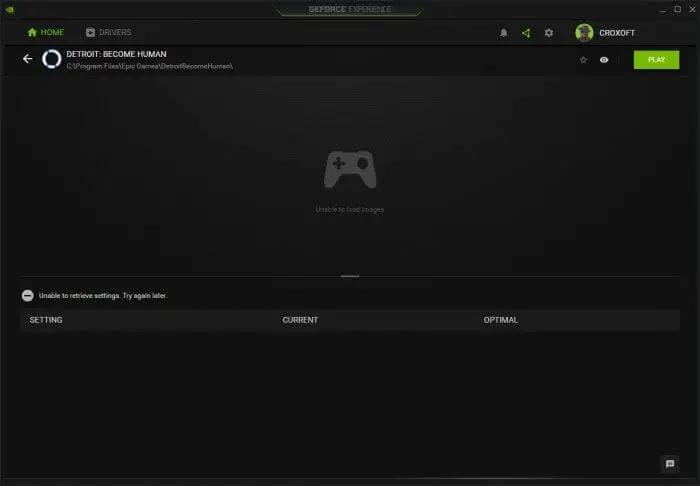 Unable to retrieve settings 1 - How to Fix GeForce Experience "Unable to retrieve settings" 12