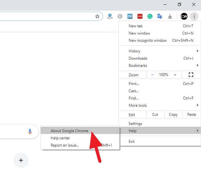 how to update chrome on pc