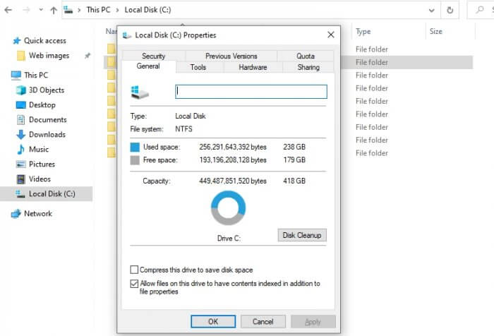 Disk size - How to Fix Windows Update Stuck at Searching 11