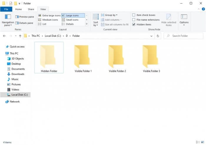 HIdden folder visible - How to Quickly Hide Folder/File on Windows 7,8,10 10
