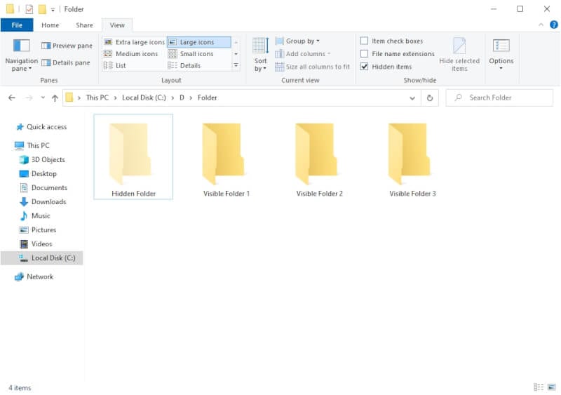 HIdden folder visible - How to Quickly Hide Folder/File on Windows 7,8,10 17