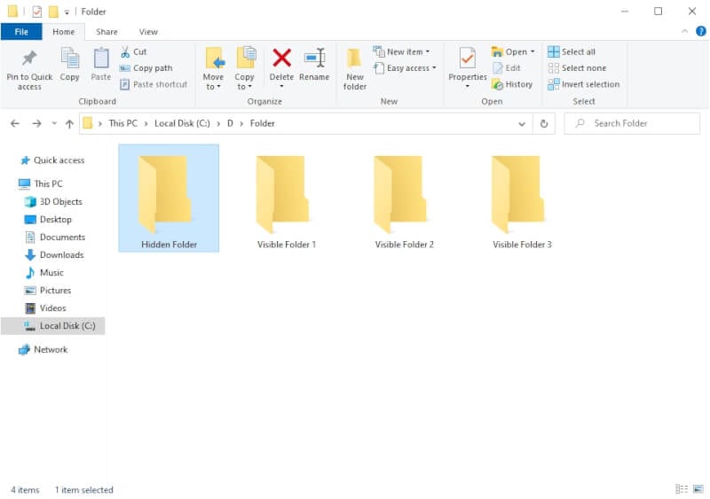 Hidden Folder - How to Quickly Hide Folder/File on Windows 7,8,10 5