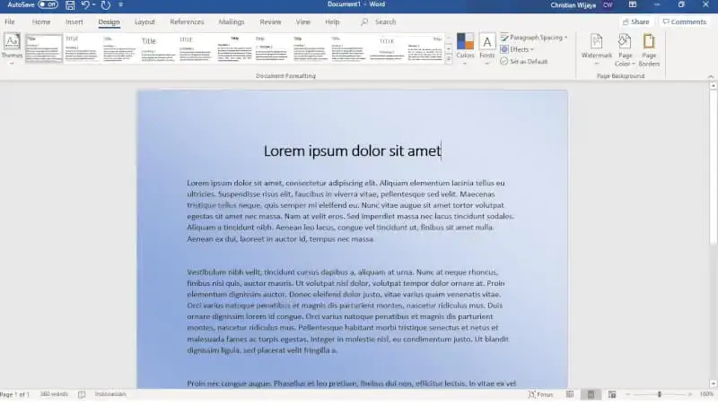 Microsoft Word Gradient - How to Change Document Background Color on Microsoft Word 23