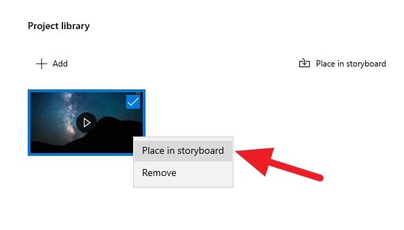Place in storyboard - How to Trim a Video on Windows 10 PC Quickly 15