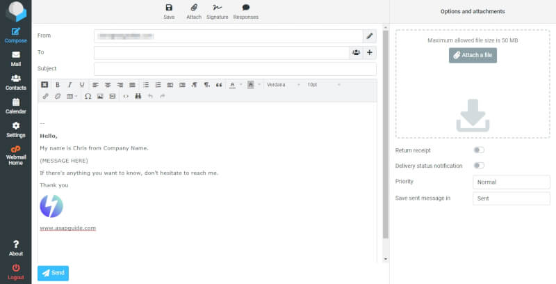 RoundCube Compose - How to Create Email Template in RoundCube Webmail 15