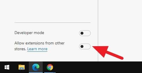 Allow extensions from other stores - How to Install Chrome Extension on *NEW* Microsoft Edge 7