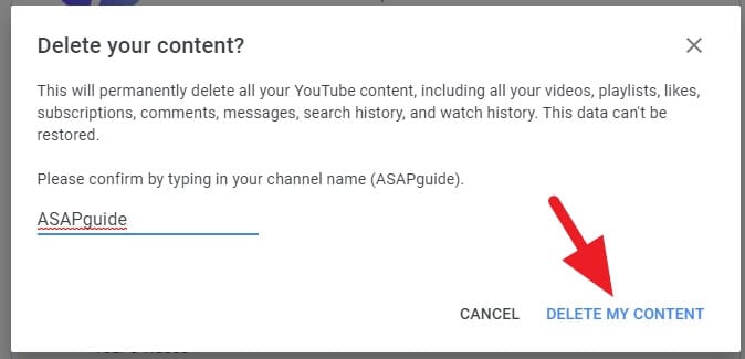Delete my content 1 - How to Delete Youtube Channel Without the Main Account 17