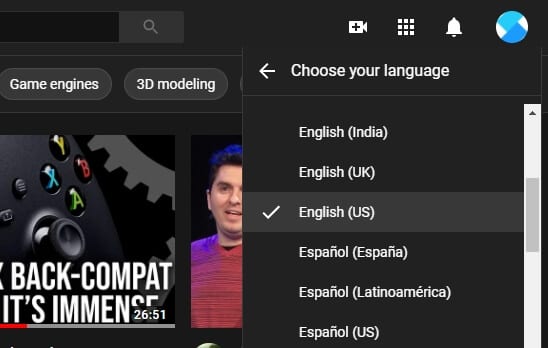 Choose your language - How to Stop Youtube Translating Video Titles to Your Language 5