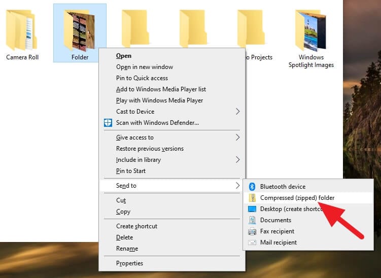 Compressed zipped - How to Send a Folder and Its Content Over Email 5