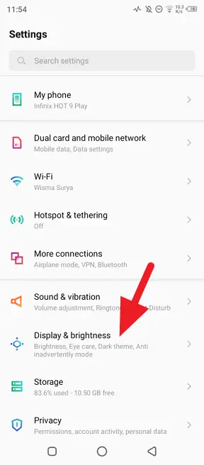 Display Settings - How to Enable Dark Mode on Android 10 5