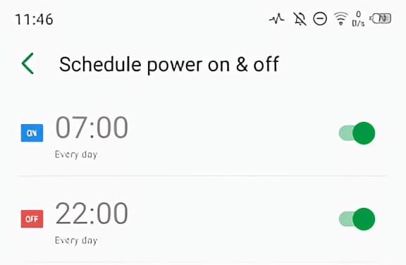 Schedule power on off 1 - How to Schedule Power On/Off on Android 10 9