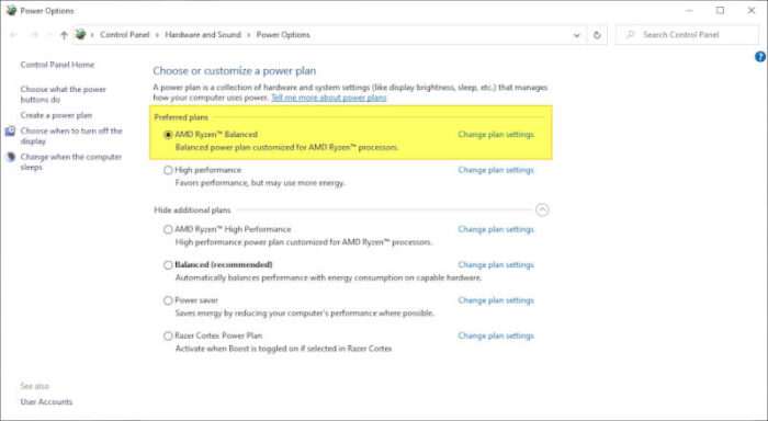 High Performance Power Plan Windows 11