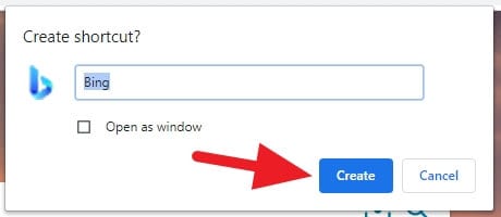 Create 1 - How to Create Web Shortcut on Chrome PC 9