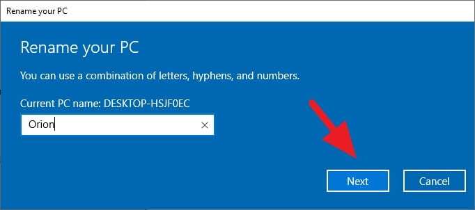 How to Rename Your Windows 10 PC