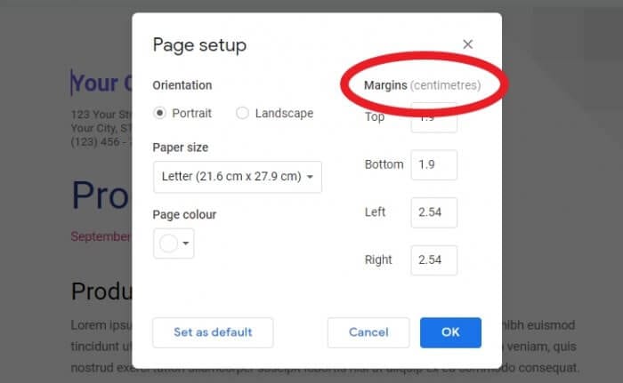 Centimetres - How to Switch Between Imperial to Metric on Google Docs 15