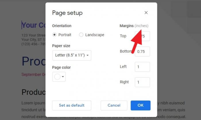 Inches Google Docs - How to Switch Between Imperial to Metric on Google Docs 3